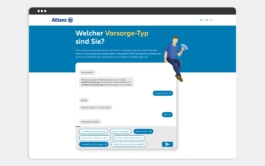 The image shows a screenshot of a digital tool for validating preventive behavior. It shows an example chat history in which various questions are asked. felix hess design and photography zurich ux visual branding designer